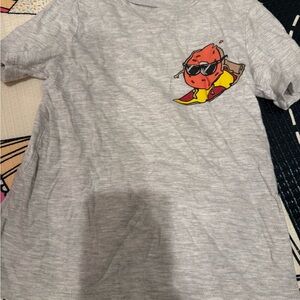 Old Navy Gray T-Shirt with Cool Orange Graphic